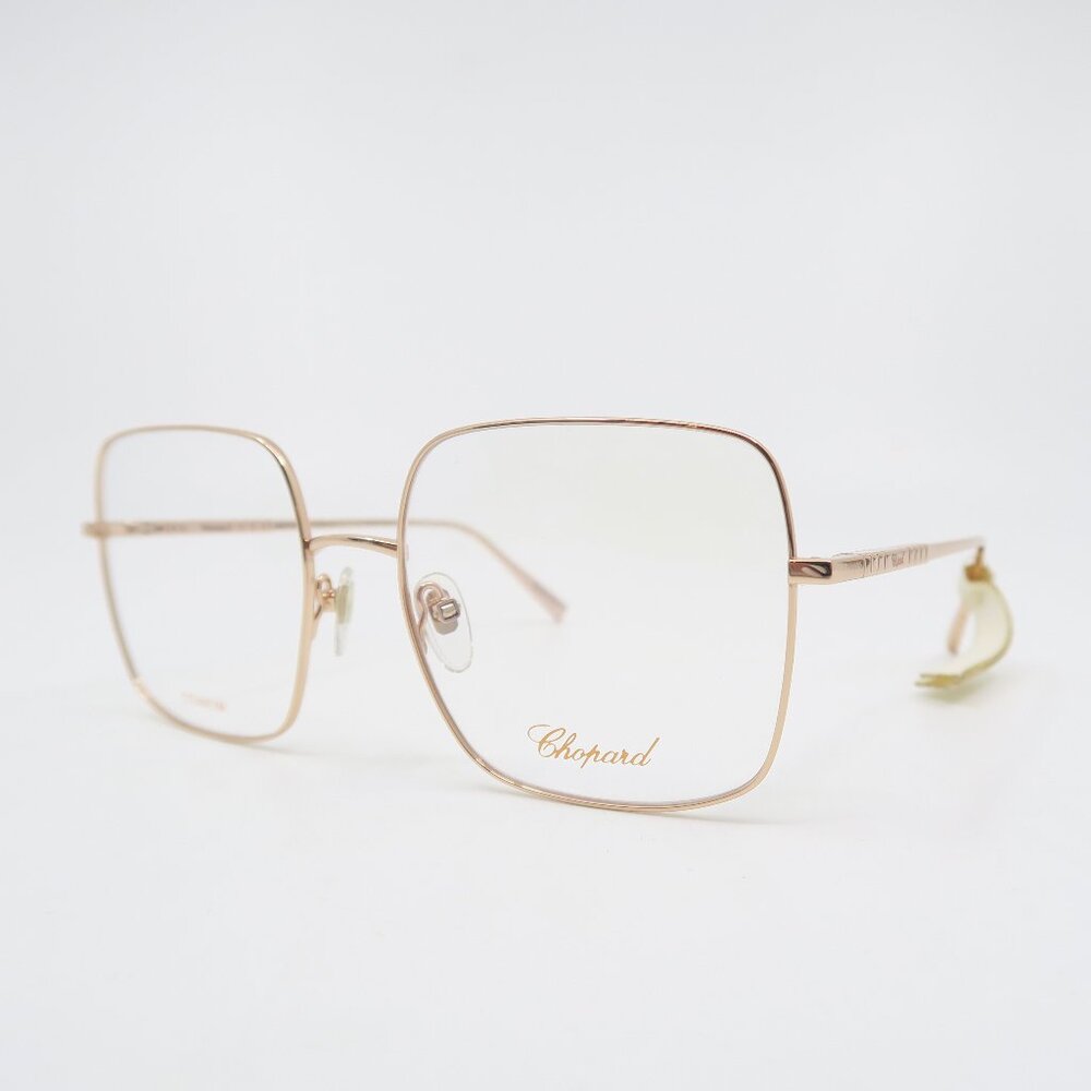 Chopard VCHF49 08FC 55mm Gold & Titanium Square New Women's Eyeglasses.